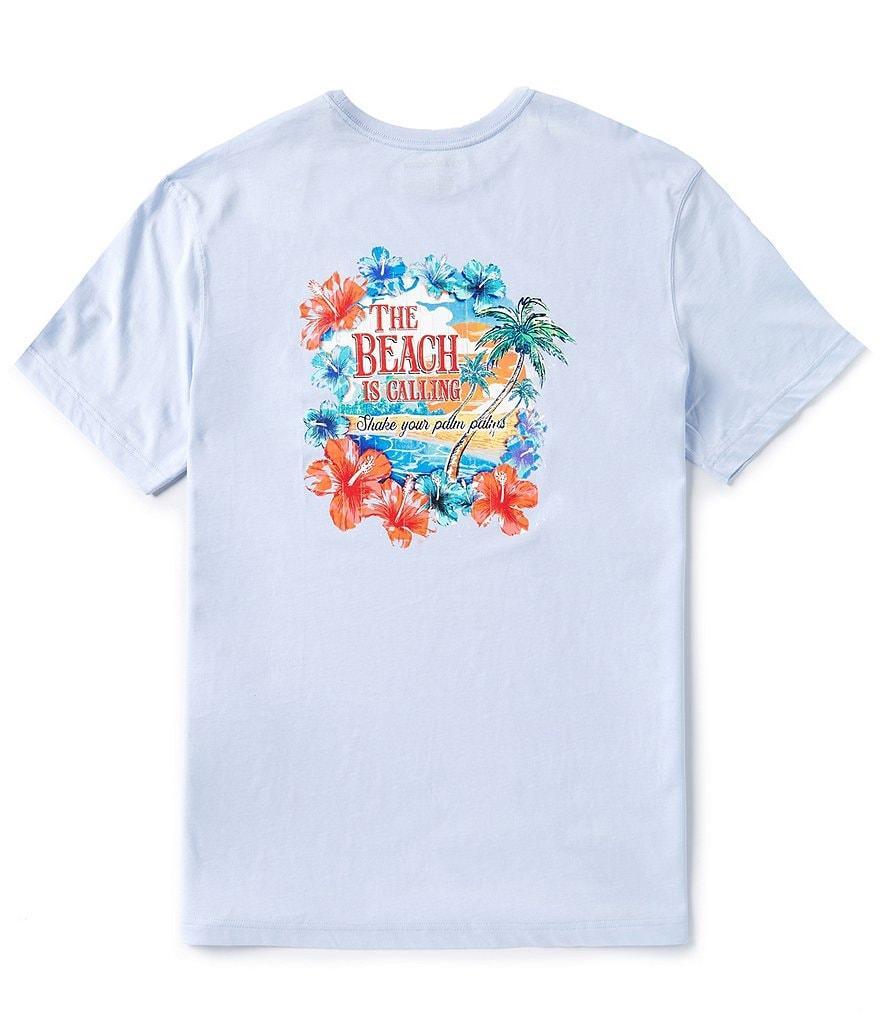 Caribbean Big & Tall Palm Short Sleeve Graphic T-Shirt Product Image