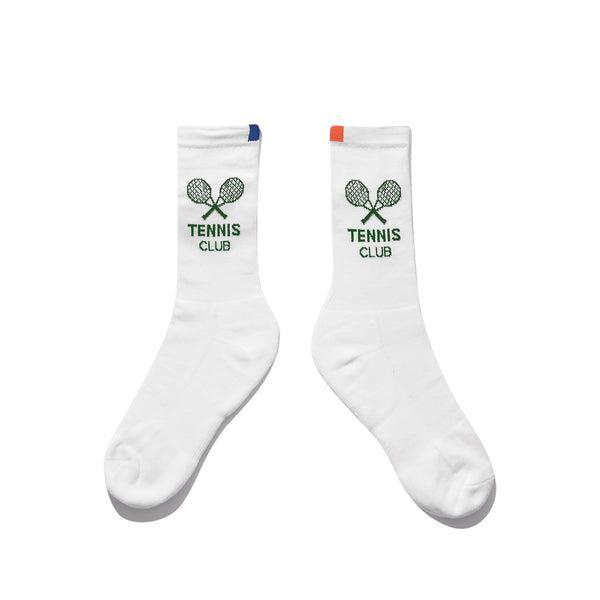 The Women's Tennis Sock - White/Green Product Image