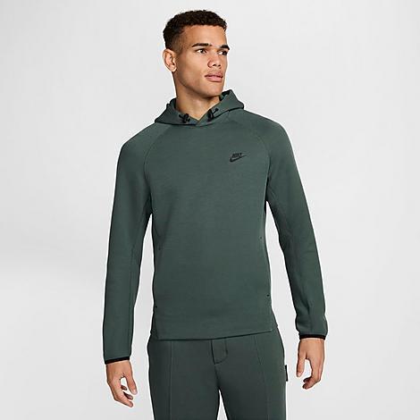 Nike Mens Tech Fleece Pullover Hoodie - Vintage Green/Black Product Image