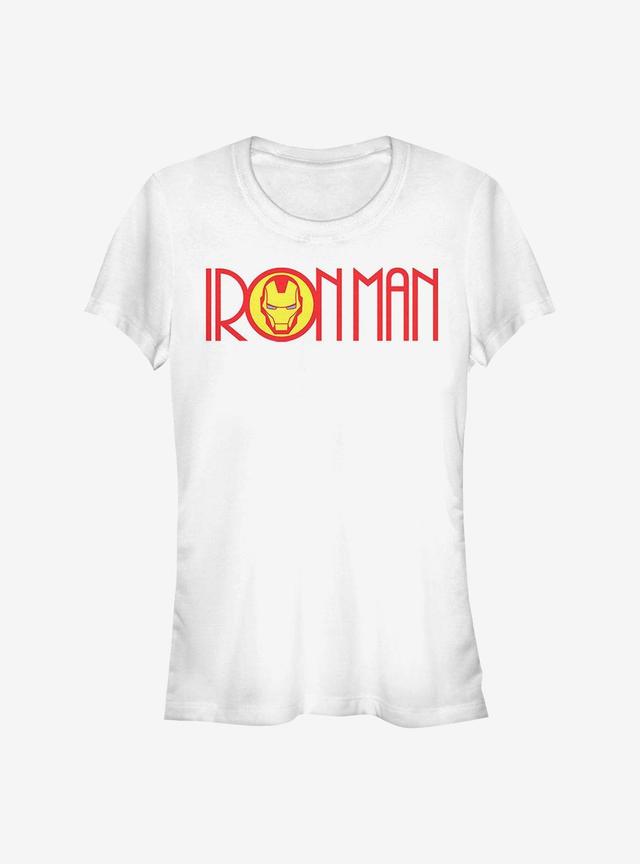 Marvel Iron Man Retro Iron Man Logo Girls T-Shirt Product Image