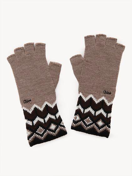 Fair Isle fingerless gloves Product Image