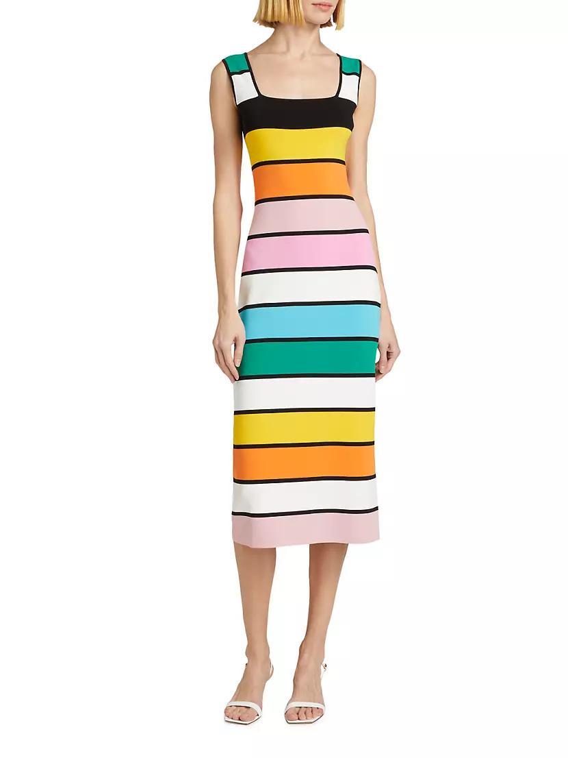 Georgia Striped Knit Sweater Midi-Dress Product Image