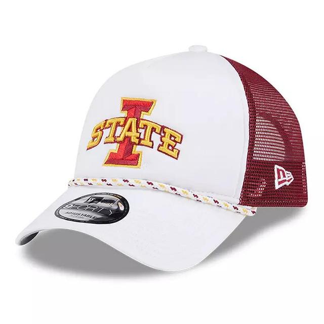 Mens New Era /Cardinal Iowa State Cyclones Court Sport Foam A-Frame 9FORTY Adjustable Trucker Hat Product Image