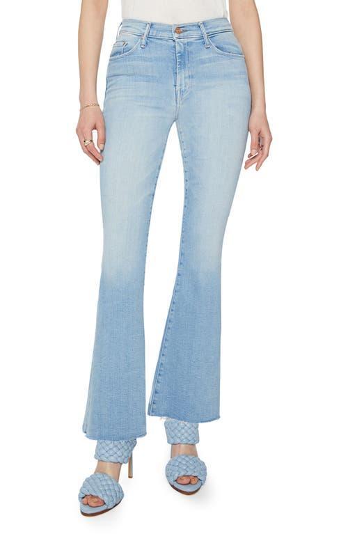 Womens Weekender Fray Mid-Rise Flared Jeans product image