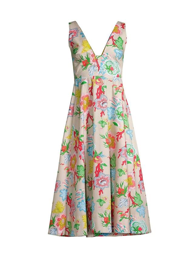 Womens Amanpulo Floral Empire Waist Midi-Dress Product Image