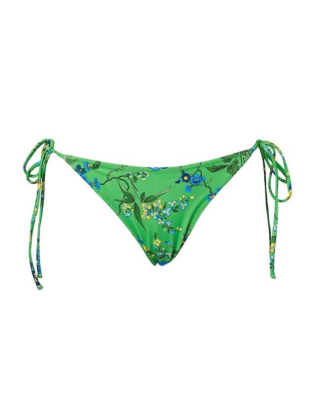 Womens Floral String Bikini Bottom Product Image