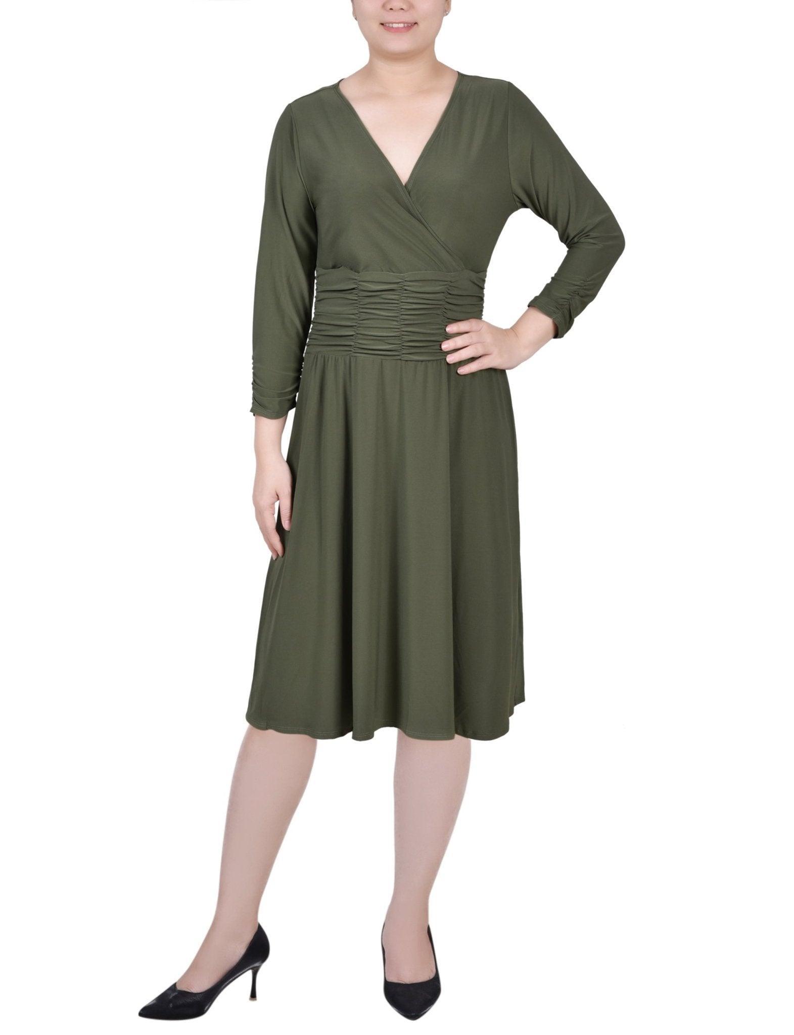 Ruched A-Line Dress - Petite Product Image