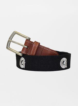 Peter Millar Mens Georgetown Belt | Color: Black | Size: 44 Product Image