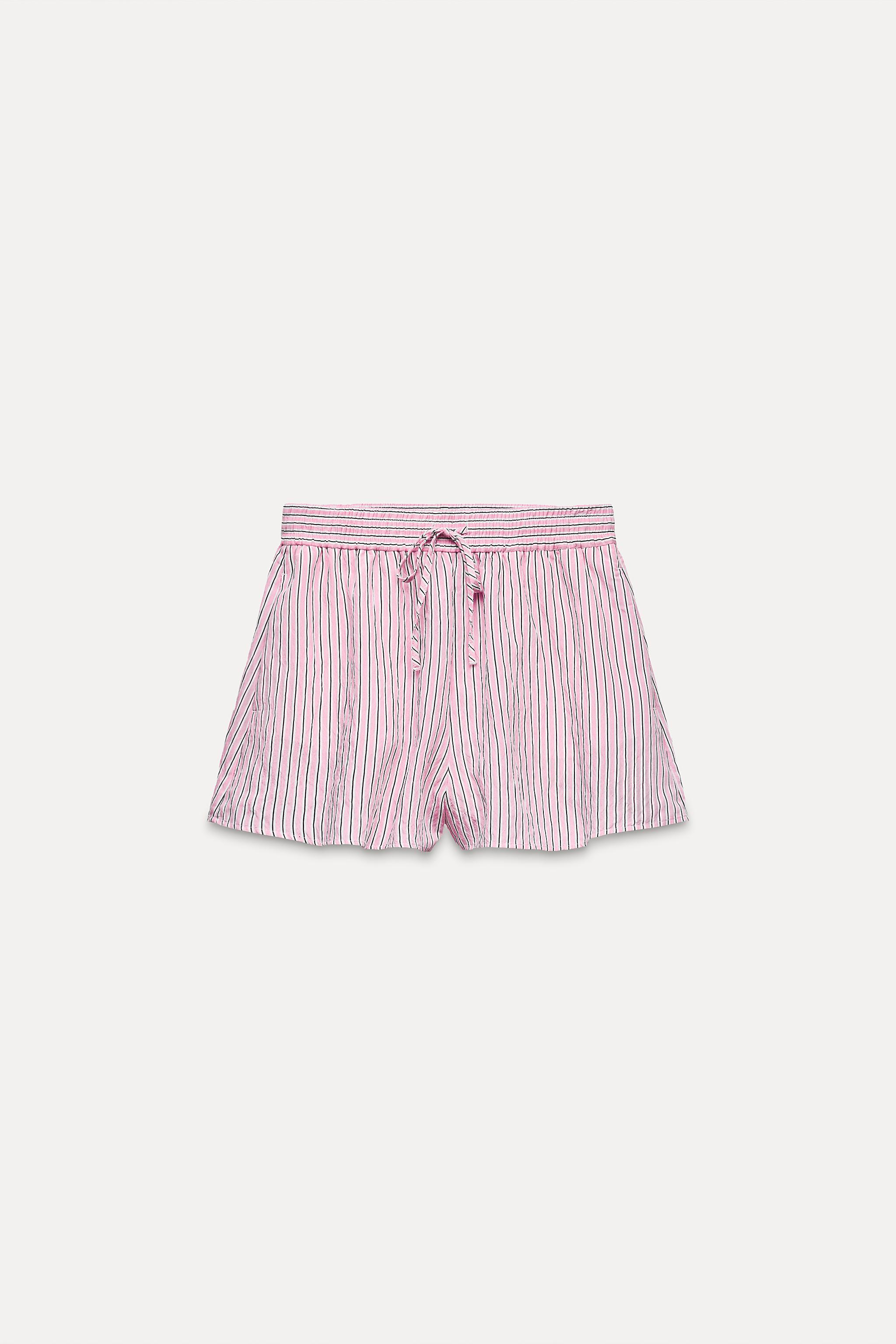 STRIPED POPLIN SHORTS Product Image