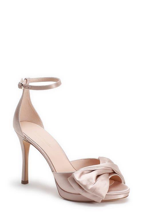 Womens Bridal Bow Satin Platform Sandals Product Image