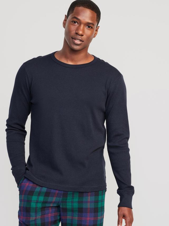 Long-Sleeve Built-In Flex Waffle-Knit T-Shirt Product Image