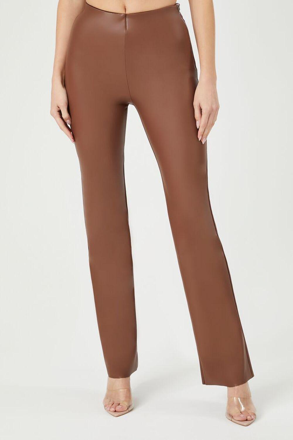 Faux Leather Flare Pants | Forever 21 Product Image