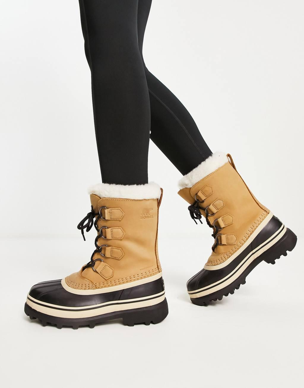 Sorel Caribou waterproof boots in tan  Product Image