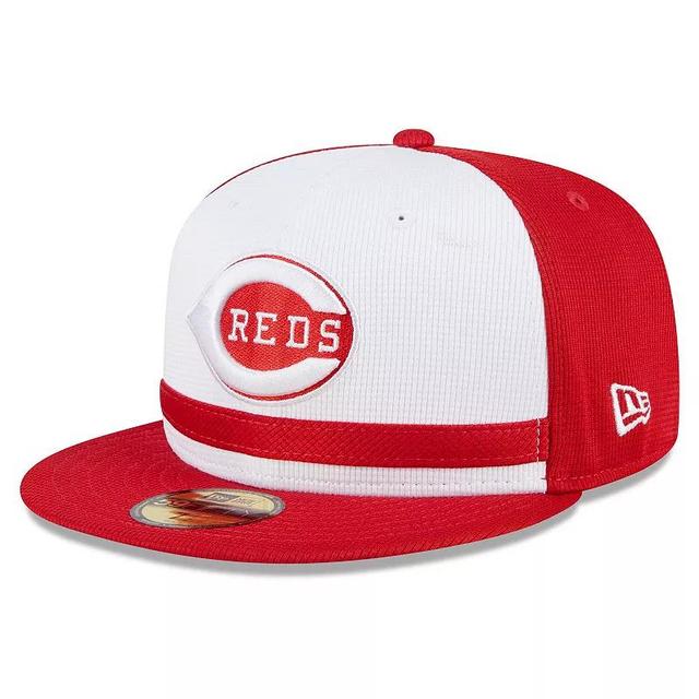 Mens New Era White Cincinnati Reds 2024 Batting Practice 59FIFTY Fitted Hat Product Image