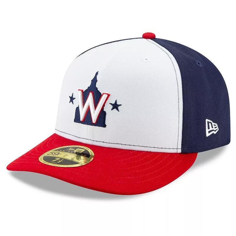 Mens New Era White/Navy Washington Nationals Alternate 2020 Authentic Collection On-Field Low Profile Fitted Hat Product Image