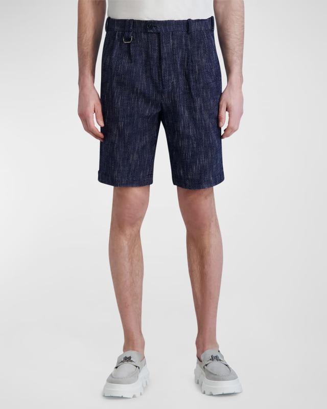 Mens Melange Cotton Dress Shorts Product Image