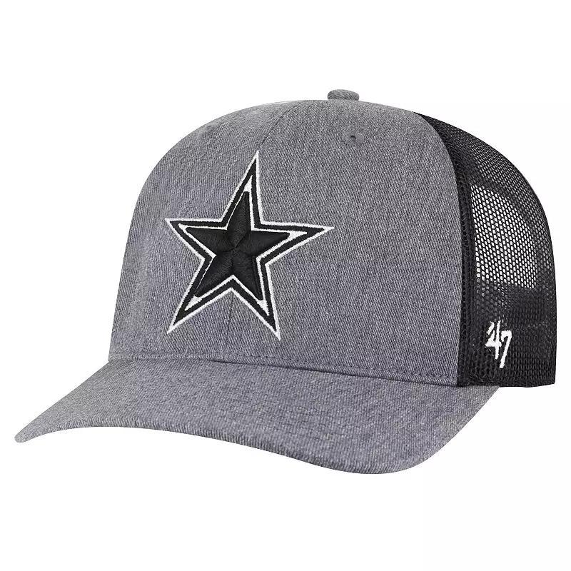 Mens 47 Charcoal Dallas Cowboys Carbon Trucker MVP Adjustable Hat Product Image