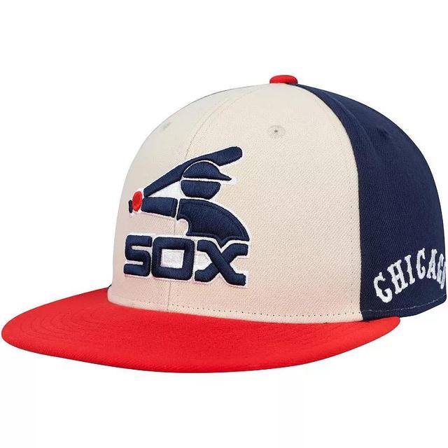 Mens Mitchell & Ness Cream/Red Chicago White Sox Homefield Fitted Hat Product Image