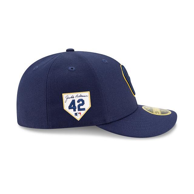 Milwaukee Brewers Jackie Robinson Day 2024 Low Profile 59FIFTY Fitted Hat Male Product Image