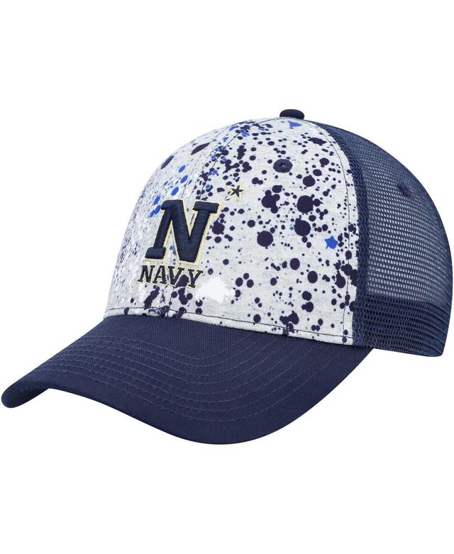 Mens Colosseum Gray/Navy Navy Midshipmen Love Fern Trucker Snapback Hat Product Image