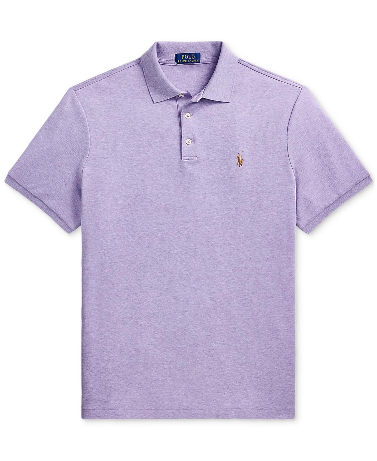 POLO RALPH LAUREN Men's Slim-fit Soft Cotton Polo Shirt In Amethyst Heather Product Image