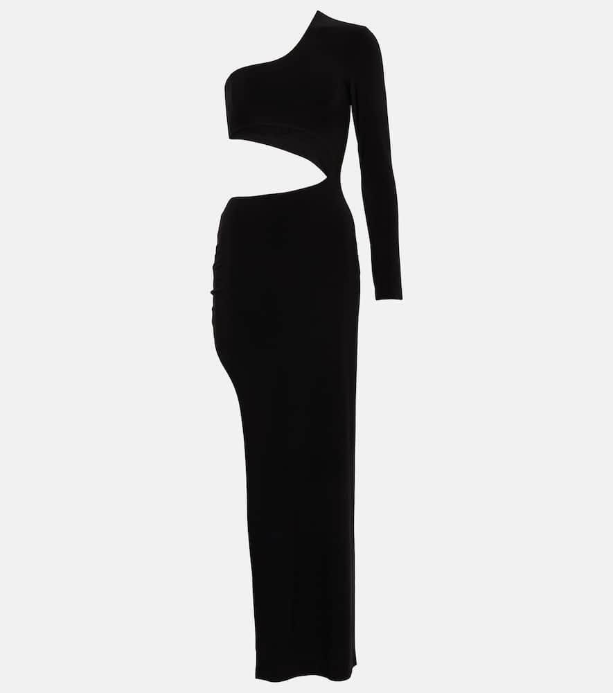 NORMA KAMALI Shane One-shoulder Cutout Stretch-jersey Gown In Black Product Image