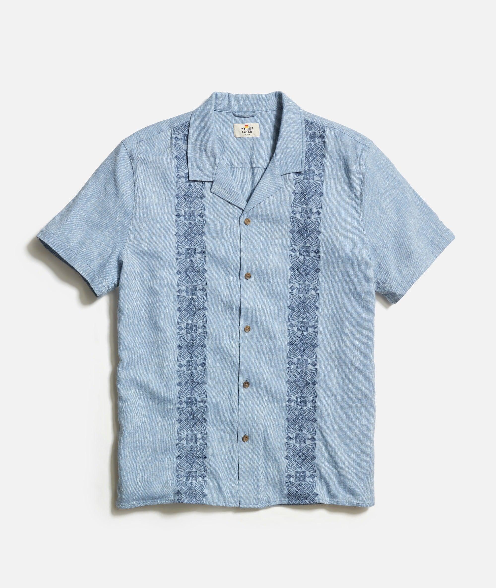 Stretch Selvage Embroidered Resort Shirt Product Image