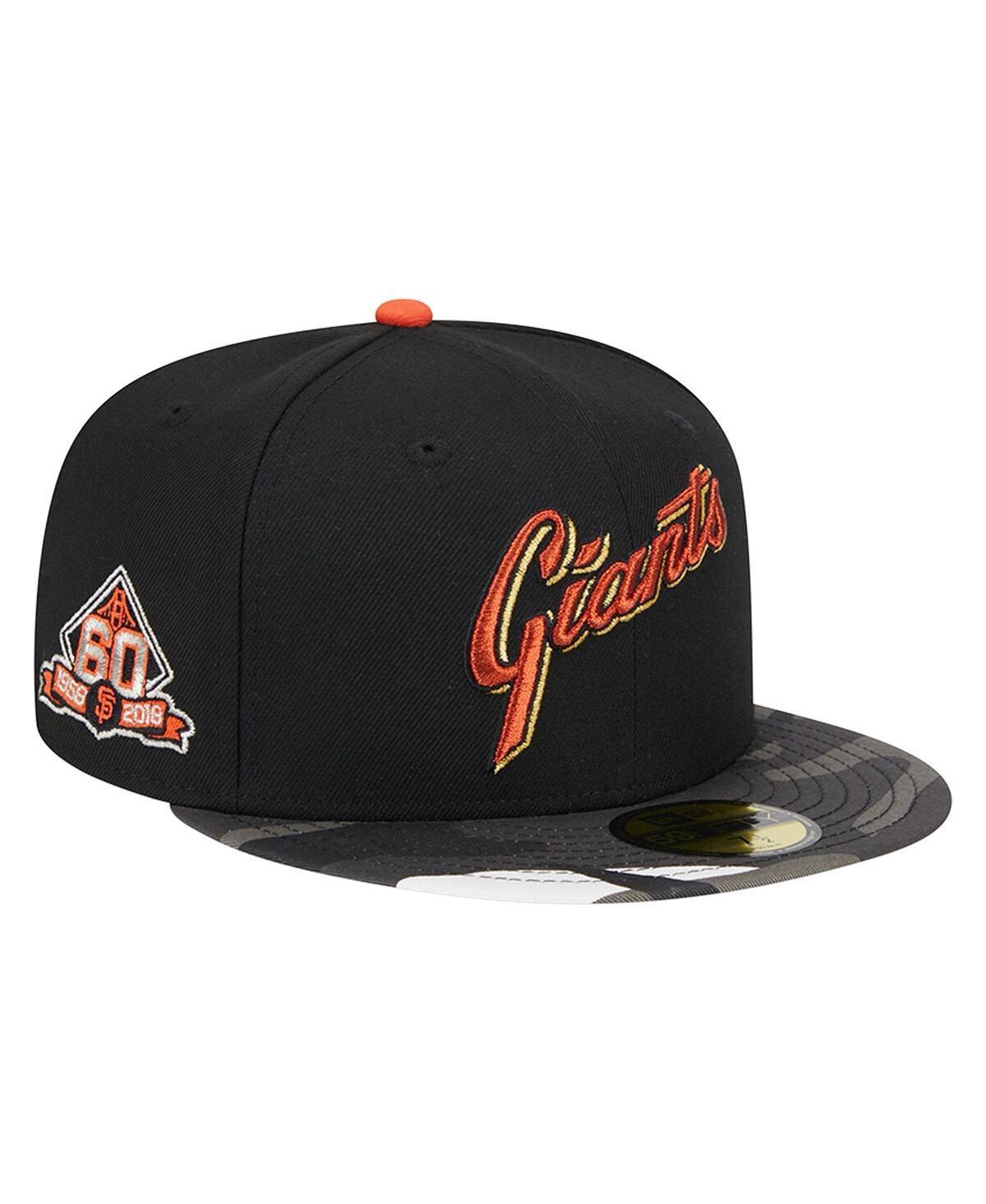 Mens New Era Black San Francisco Giants Metallic Camo 59FIFTY Fitted Hat Product Image