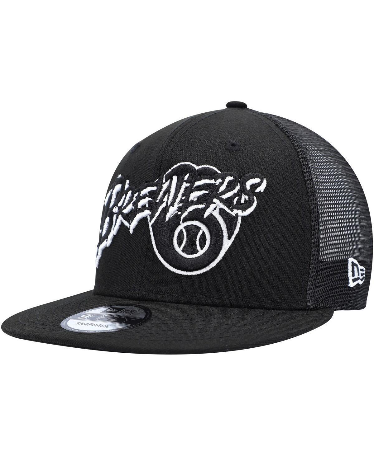 Mens New Era Milwaukee Brewers Street Trucker 9FIFTY Snapback Hat Product Image