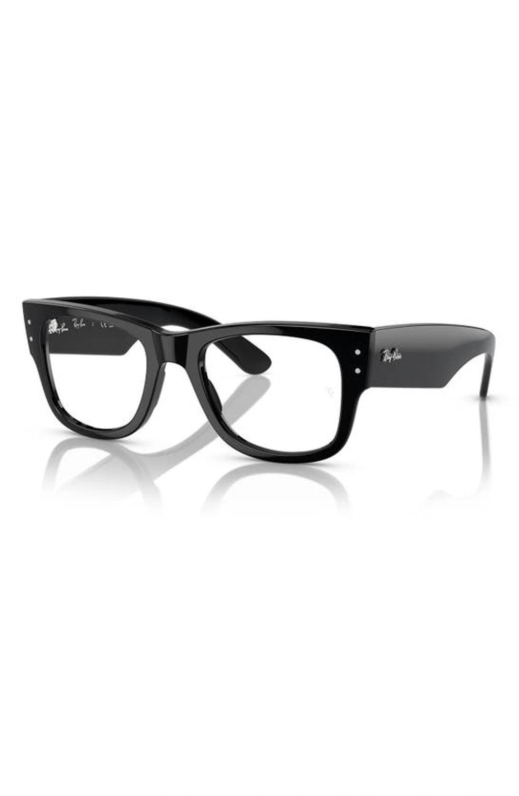 RAY BAN Mega Wayfarer 51mm Square Optical Glasses In Black Product Image