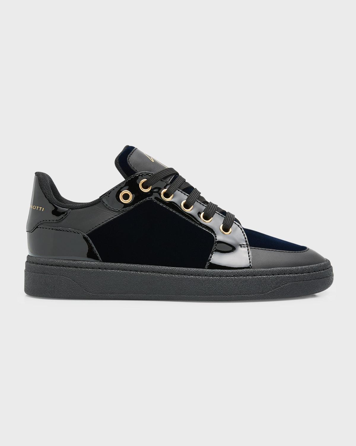 Mens GZ/94 Scarpa Uomo Velvet & Leather Sneakers Product Image