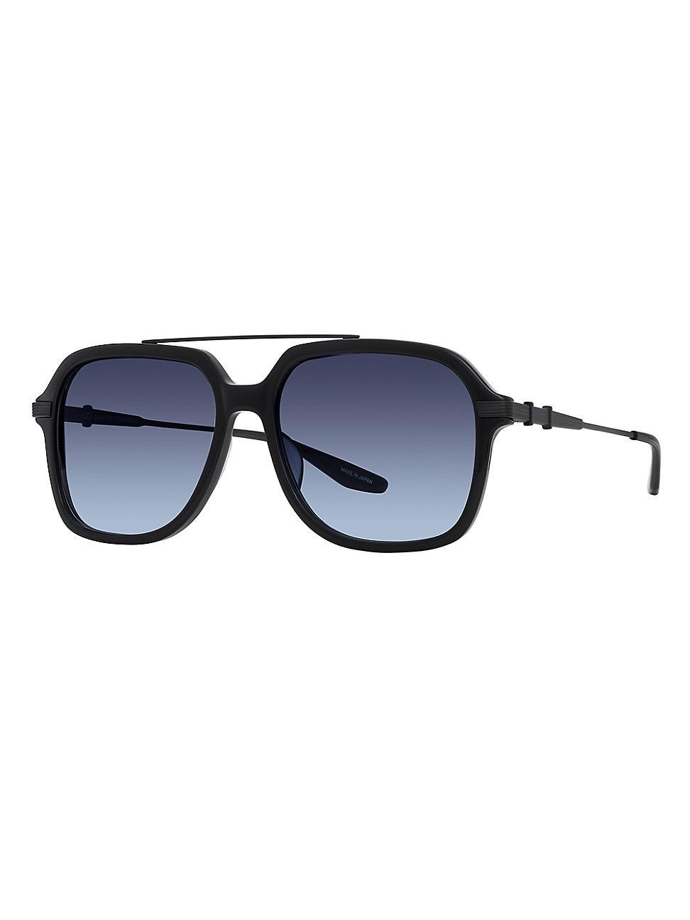 Mens D. Ellis Acetate and Titanium Square Sunglasses Product Image