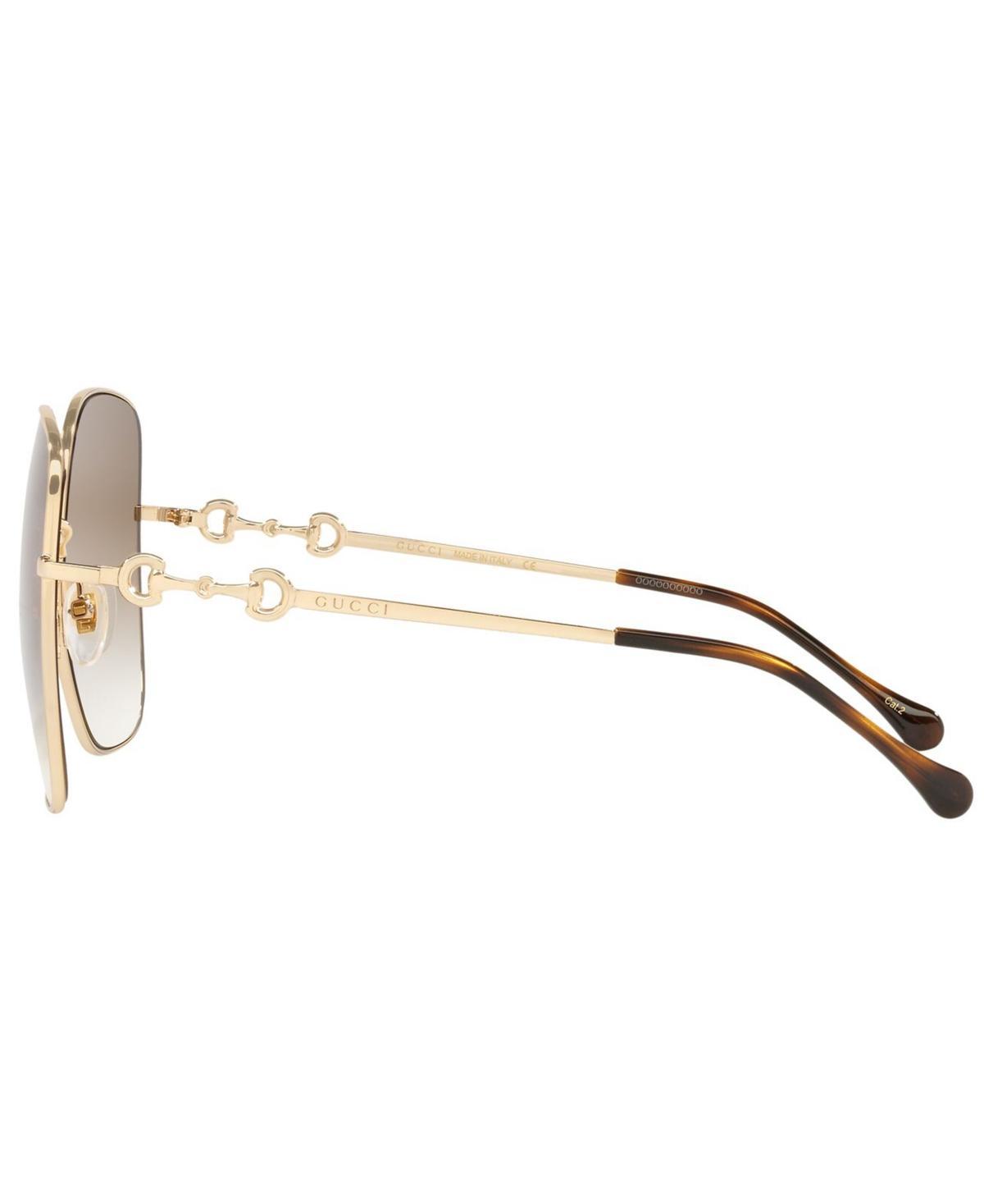 GUCCI Gg0879s Gold Female Sunglasses In Grey Product Image