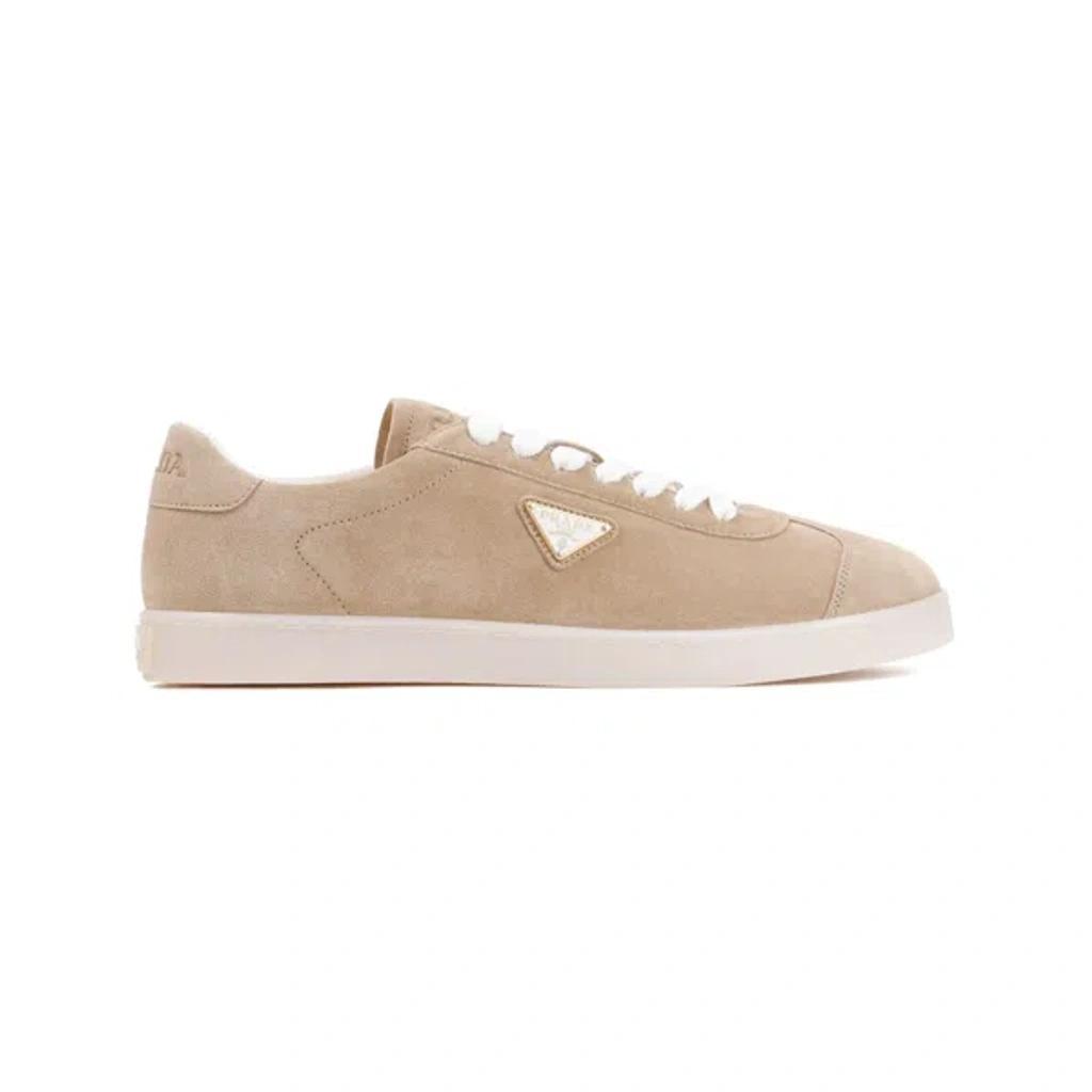 PRADA Lace-up Sneakers In F Ecru Product Image