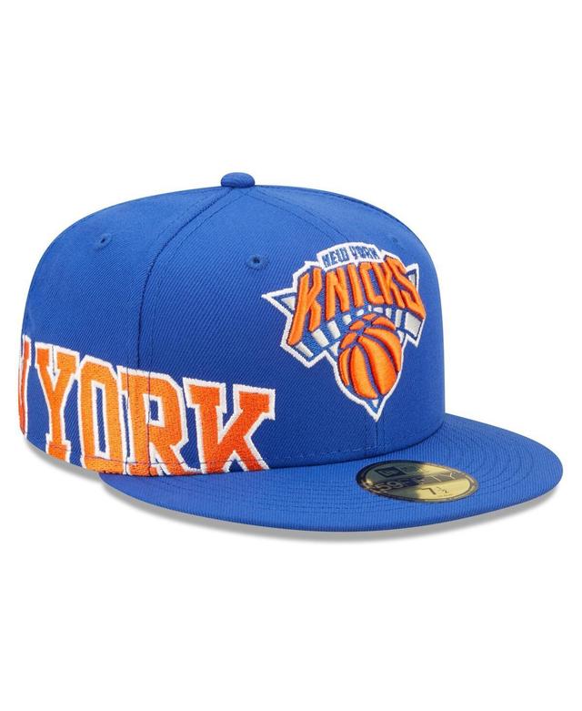 Mens New Era Blue New York Knicks Side Split 59FIFTY Fitted Hat Product Image