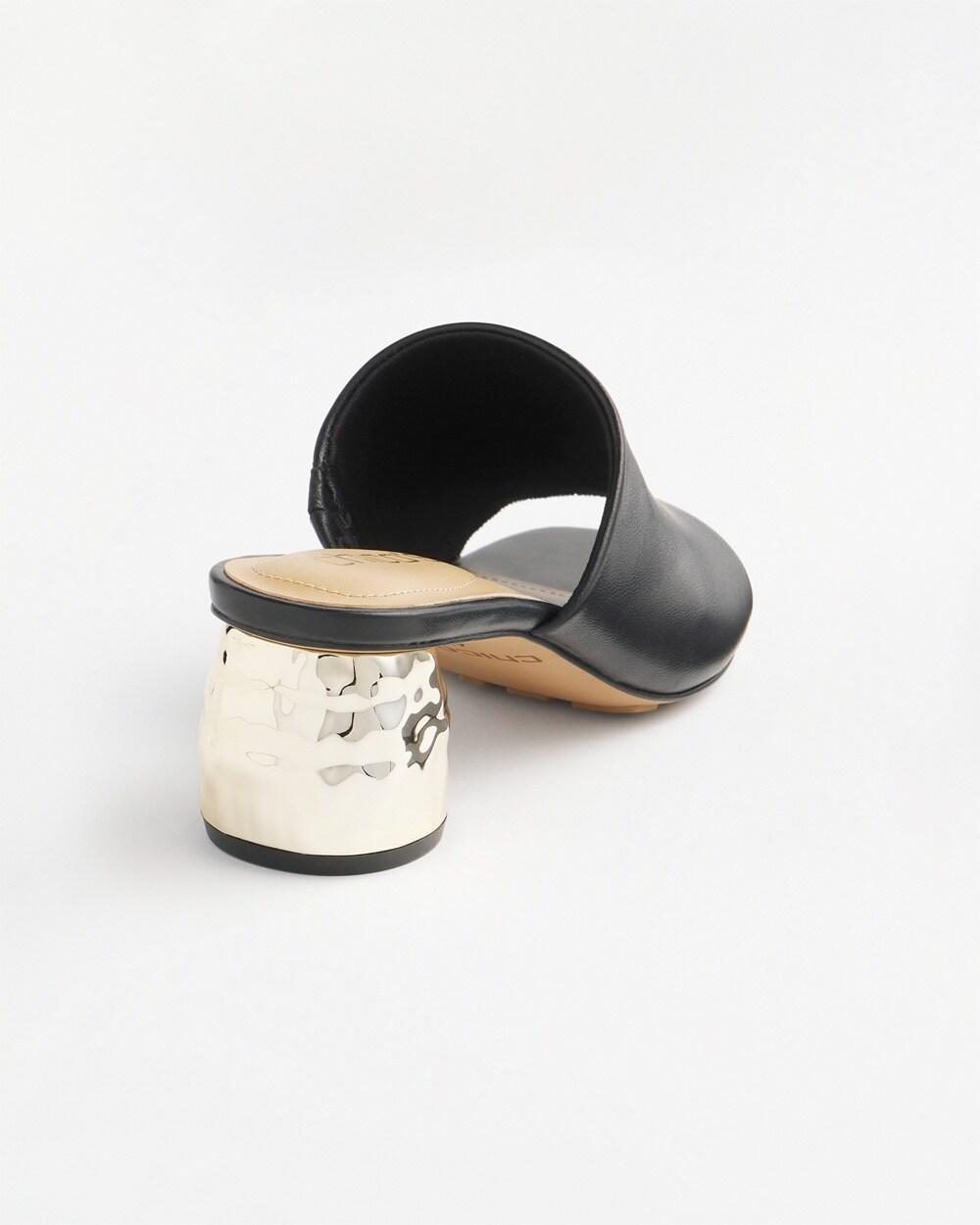 Black Leather Mules Product Image