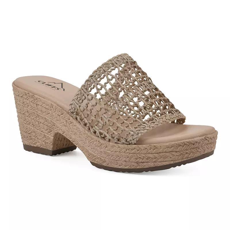 Cliffs by White Mountain Biankka Womens Platform Woven Slide Sandals Light Brown Product Image