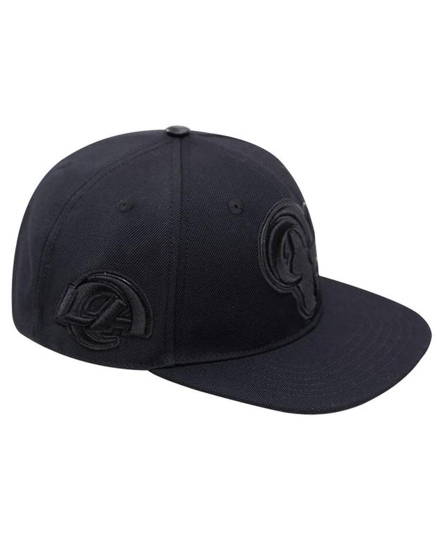 Mens Pro Standard Los Angeles Rams Triple Black Snapback Hat Product Image