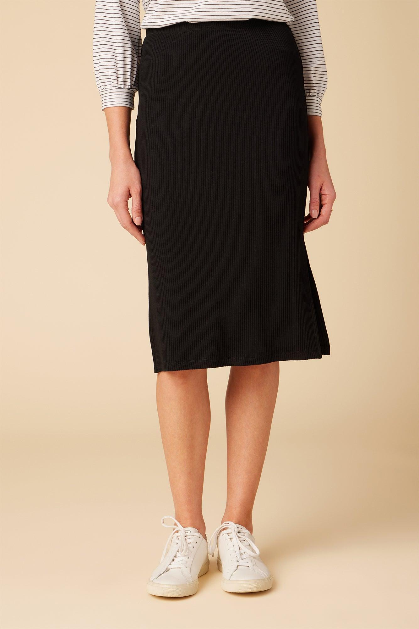 Vindy Paris Rib Skirt - Black product image