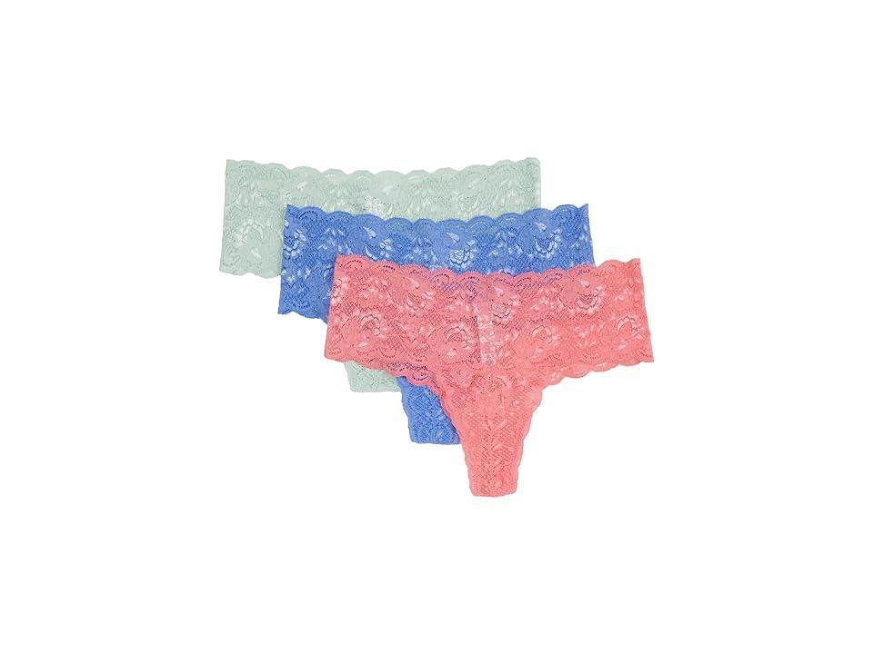 Cosabella Never Say Never Comfie Thongs 3-Pack (Portif Bl Flori Addy Grn) Women's Underwear Product Image