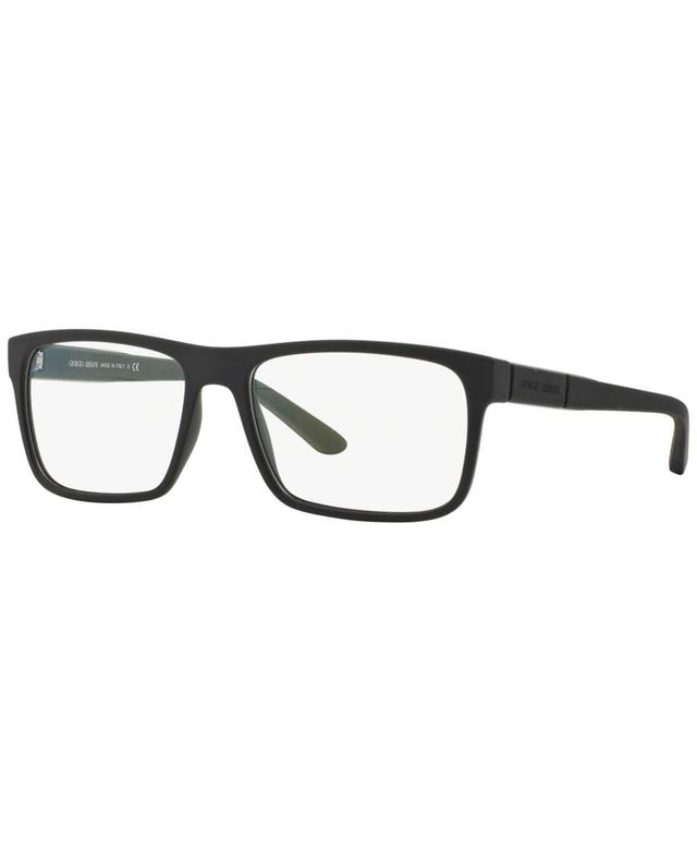 Giorgio Armani AR7042 Mens Rectangle Eyeglasses - Rubber Bla Product Image