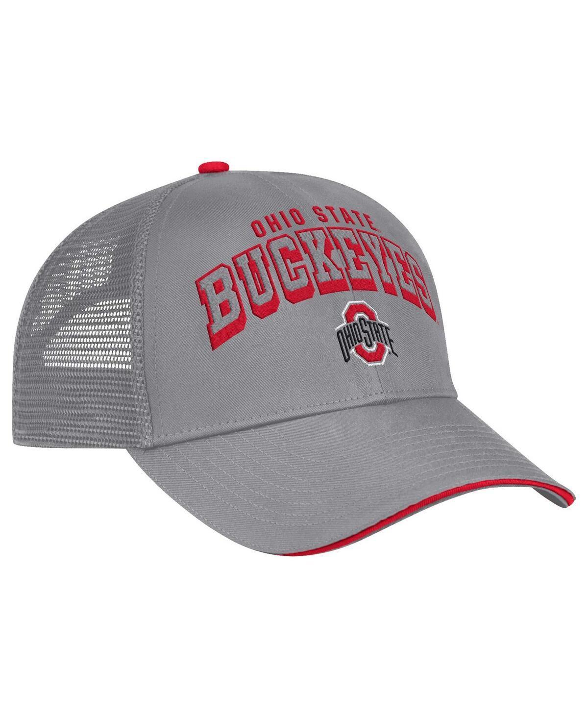 Colosseum Mens Gray Ohio State Buckeyes Wyatt Adjustable Hat Product Image