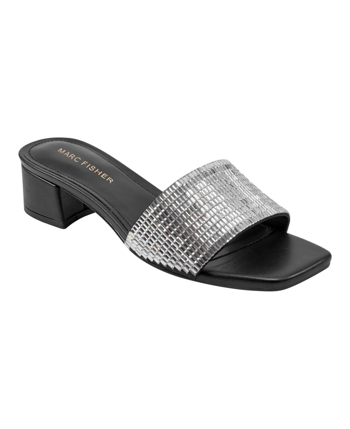 Marc Fisher Womens Casaly Slip-On Embellished Dress Sandals - Crystal Product Image