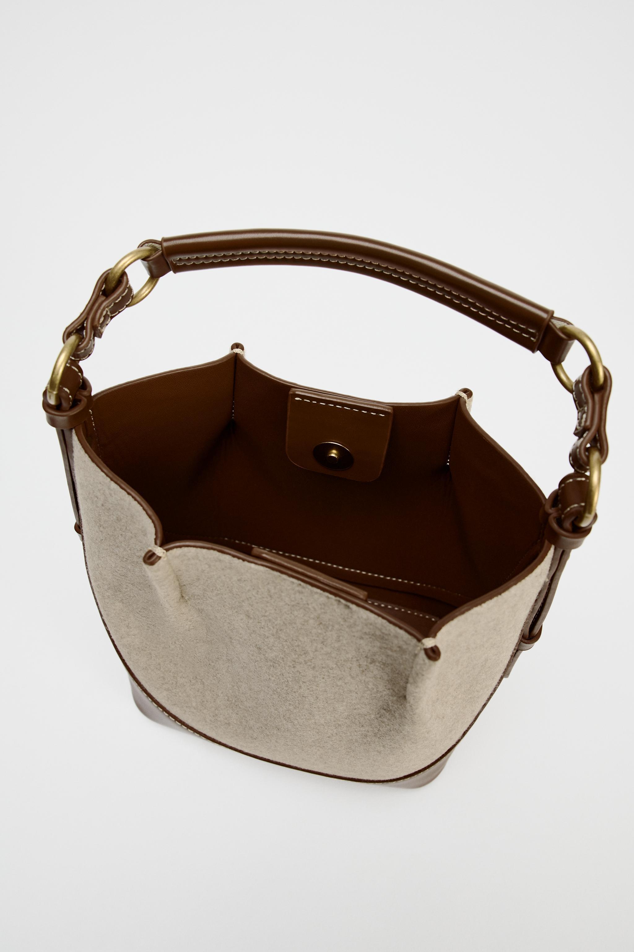 TOPSTITCHED BUCKET BAG Product Image