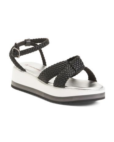 Leather Grace Woven Sandals for Women Product Image