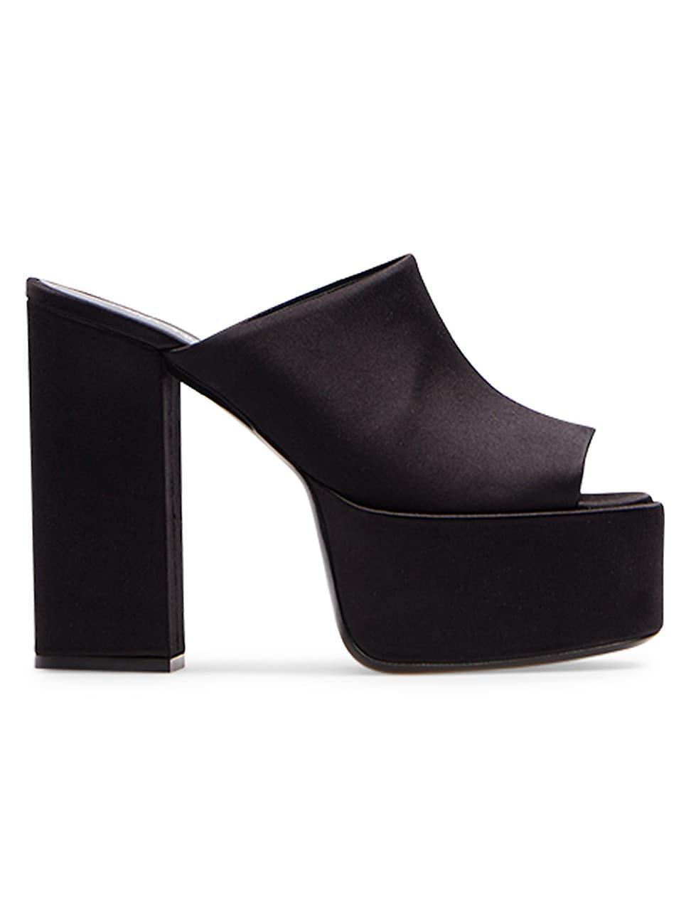 Womens Sasha Satin Platform Mules Product Image