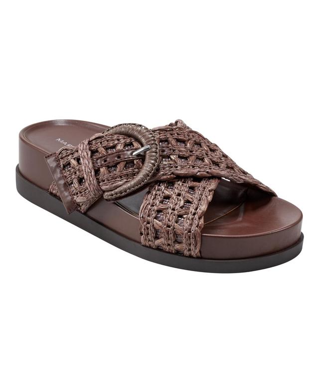 Marc Fisher Womens Welti Woven Slip-On Flat Footbed Sandals Product Image