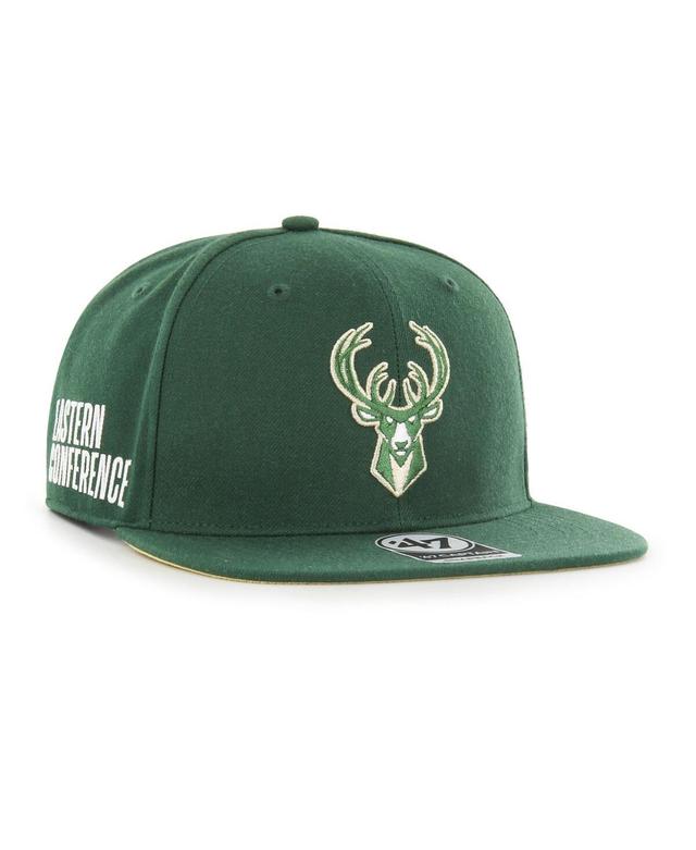 Mens 47 Hunter Green Milwaukee Bucks Sure Shot Captain Snapback Hat Product Image