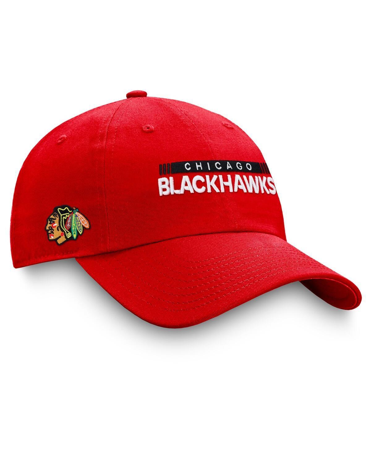 Mens Fanatics Red Chicago Blackhawks Authentic Pro Rink Adjustable Hat Product Image