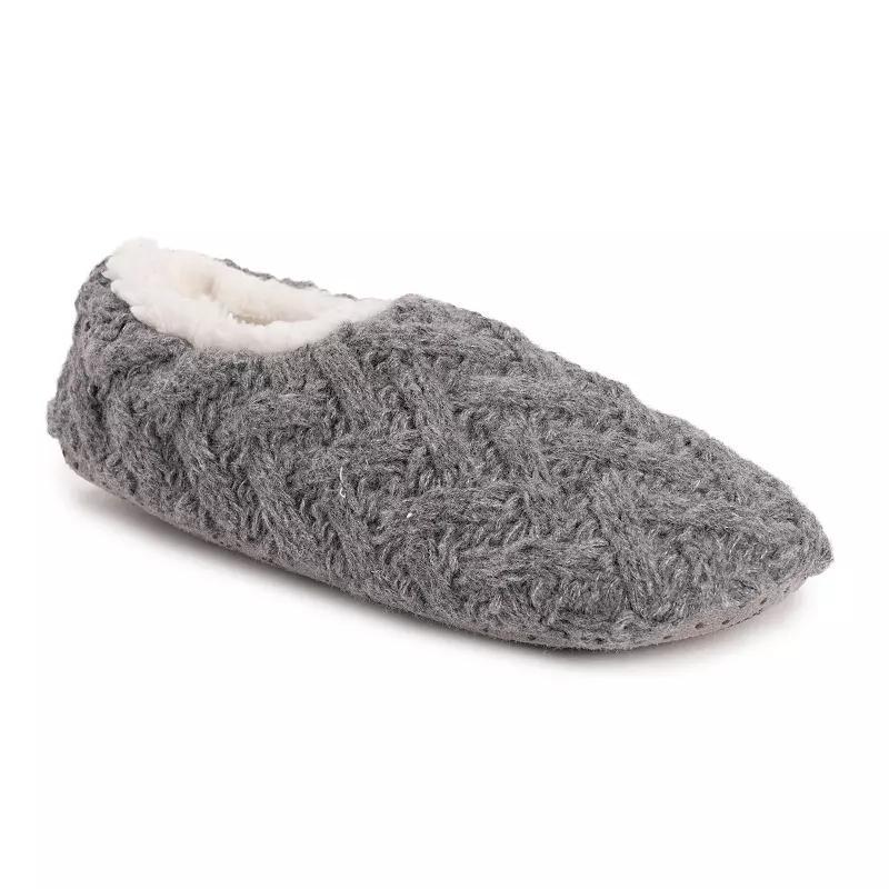 MUK LUKS Womens Sweater Knit Ballerina Slippers Dusty Blue Product Image